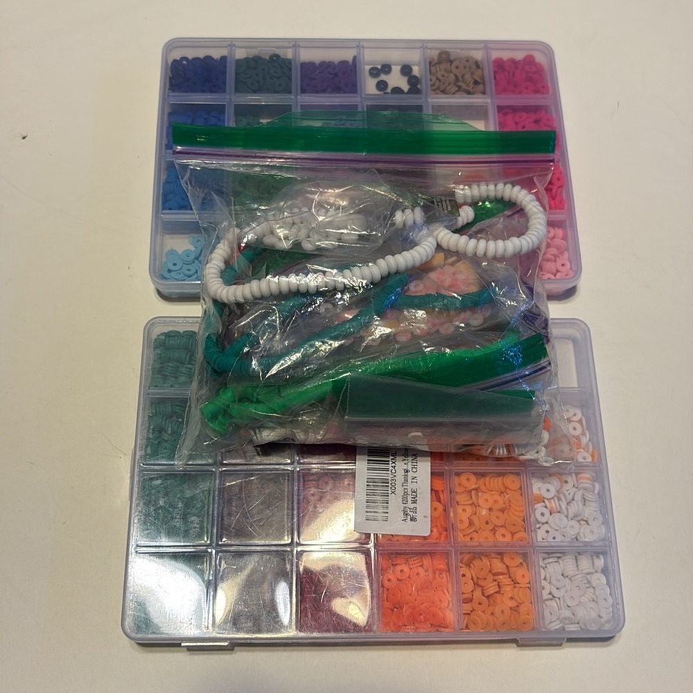 Colorful Rainbow Clay Beads Set for Crafting - Picture 5 of 7